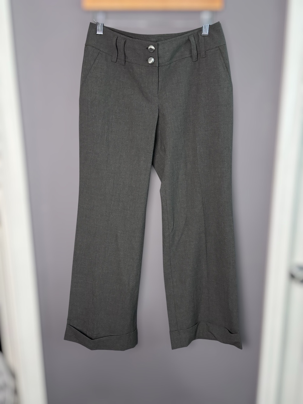 Michael Kors Gray Cuffed Wide Leg Trousers 2P
